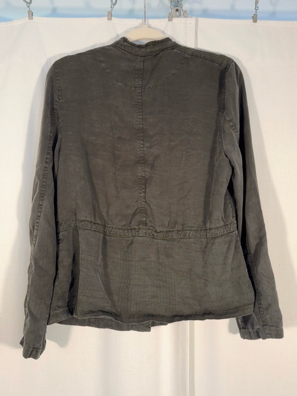 Dear John Olive Green Tencel Utility Jacket - Picture 2 of 7